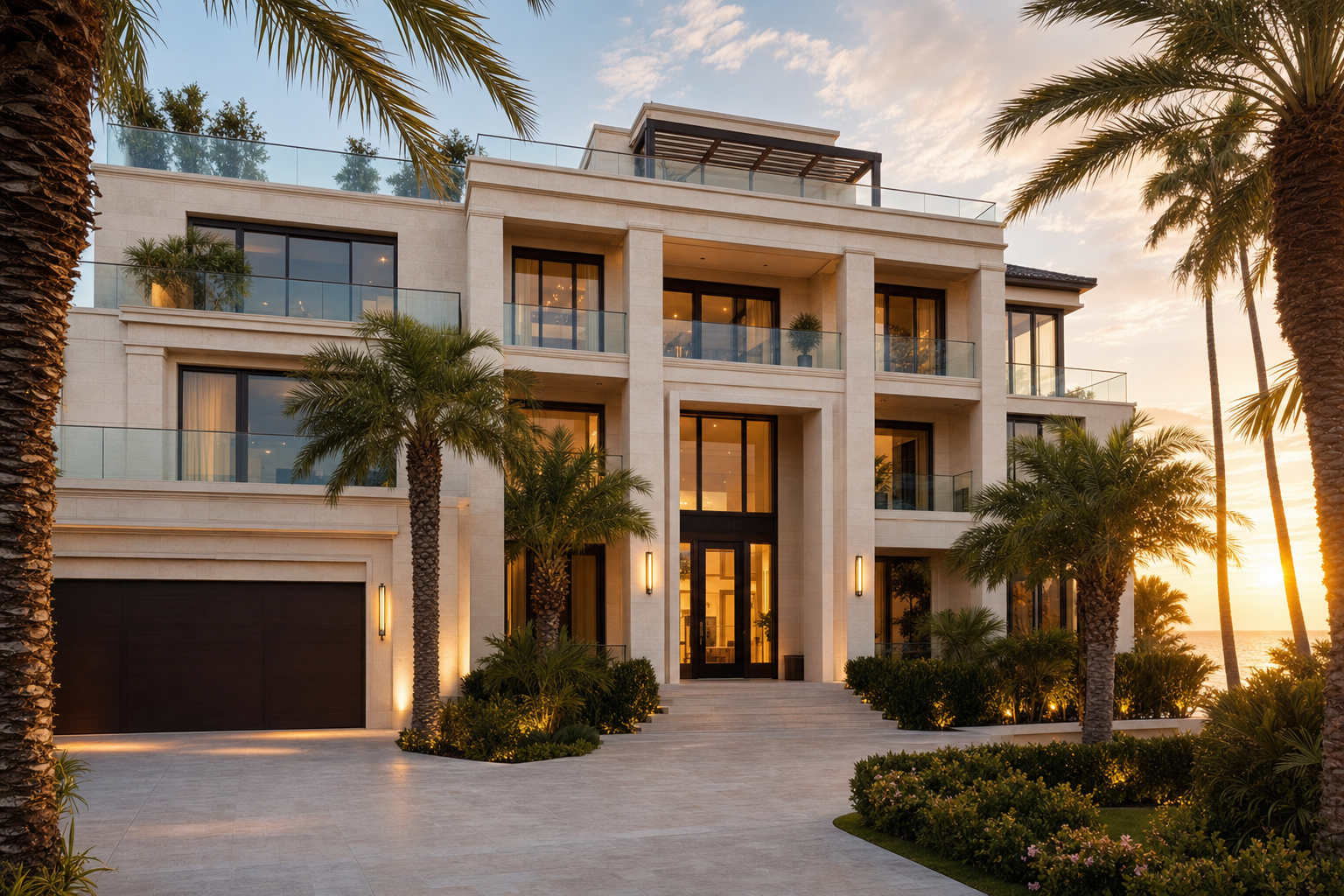 Three-story luxury home with rooftop terrace