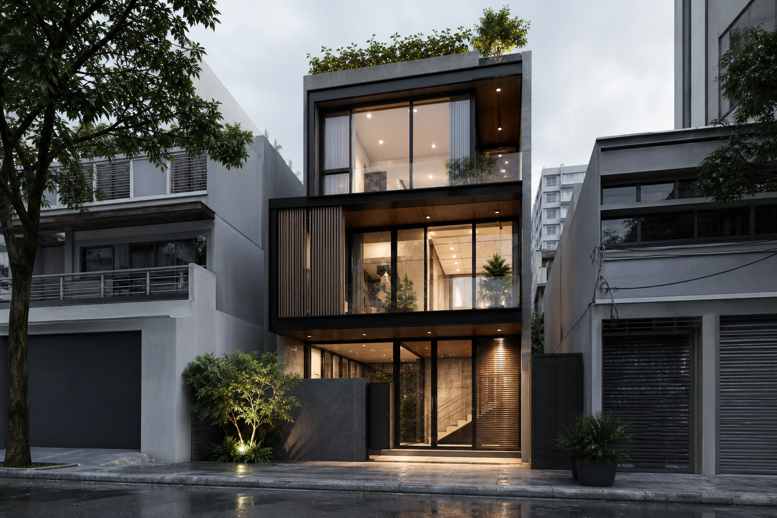 Contemporary three-storey urban luxury home